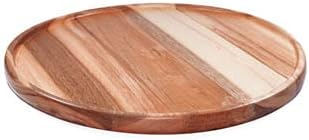 Prato raso de madeira para churrasco 25 cm
