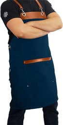 Avental de Churrasqueiro em Sarja, Masculino, Azul, para Cozinha e BBQ