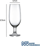 Jogo 6 Taças de Vidro 300ml Cerveja Água Refri Nadir Floripa
