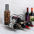 Conjunto de Adega Aramada de Mesa e Porta Rolhas Decorativo Para Vinho, Estilo Moderno (KIT PRETO)