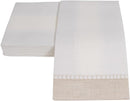 Caspari Guardanapos de toalha para convidados de linho de borda natural, 12 por pacote (4780GG)