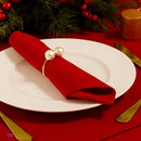 Kit 6 Guardanapo de Tecido Mesa Posta Natal - Guardanapo de Boca em Oxford 40x40, Kit 6Lugares Decoração Natalina, Mesa de Jantar, Casamento, Café da Manhã, Festa, Ceia, Ano Novo (Preto)