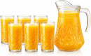 Conjunto Jarra com 6 Copos em Vidro Para Suco 1L / 250ml