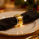 Kit 6 Guardanapo de Tecido Mesa Posta Natal - Guardanapo de Boca em Oxford 40x40, Kit 6Lugares Decoração Natalina, Mesa de Jantar, Casamento, Café da Manhã, Festa, Ceia, Ano Novo (Preto)