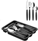 CONJUNTO TALHERES 25PCS CAPRESE C/SUP PRETO