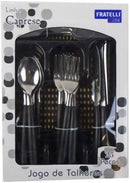 CONJUNTO TALHERES 25PCS CAPRESE C/SUP PRETO