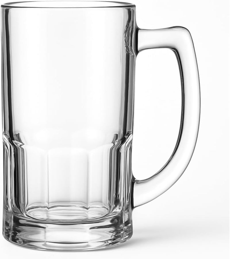 Caneca de Chopp de Vidro 320ml - Resistente, Design Clássico e Ideal para Cerveja, Chopp ou Drinks - Durável e Elegante