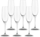 Jogo de 6 Taças de Champanhe Cristal Luxo 220ml