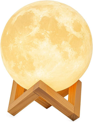 Luminária 3D Lua Cheia Touch RGB – Abajur LED USB Decorativo para Quarto, Sala ou Escritório | Storeasy