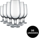 Jogo 6 Taças de Vidro 300ml Cerveja Água Refri Nadir Floripa