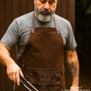 Avental Churrasqueiro Avental para Churrasco em Lona e Couro