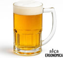 Caneca de Chopp de Vidro 320ml - Resistente, Design Clássico e Ideal para Cerveja, Chopp ou Drinks - Durável e Elegante