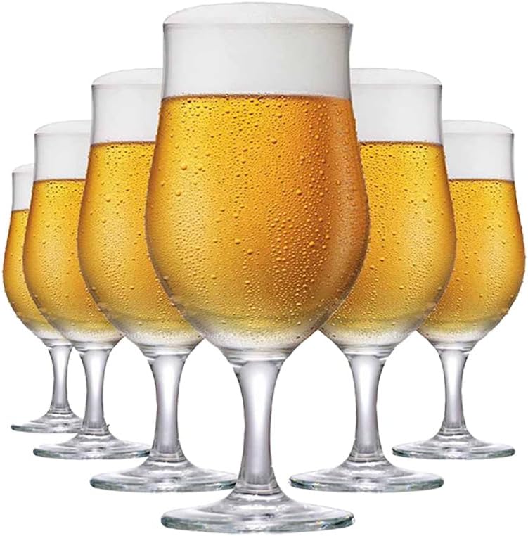 Ruvolo Taça Berlin, Taça de Vidro, Jogo para Cerveja 330ml 6 pcs