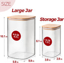 Frascos de armazenamento de vidro com tampa de bambu