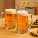 Caneca de Chopp de Vidro 320ml - Resistente, Design Clássico e Ideal para Cerveja, Chopp ou Drinks - Durável e Elegante