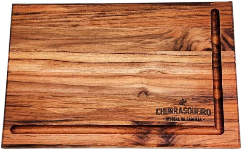 Tábua de Churrasco para Carne, Frios e Hambúrguer, Ideal para Preparar e Servir com Estilo em Churrascos, Perfeita para a Família e Churrasqueiros de Plantão – WOODBULL.