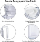 Jarra de Vidro 1 Litro com Tampa Design Listrado Elegante e Resistente para Sucos Água e Bebidas Geladas Premium