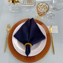 Guardanapos de Tecido Mesa Posta Decorativo Oxford 40x40 Premium - 8 Unidades AZUL MARINHO