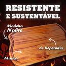 Tabua Churrasco Rustica Madeira Teca Maciça Acabamento Premium Grande - Perfeita para Cortes de Carne