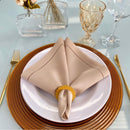 Guardanapos de Tecido Mesa Posta Decorativo Ajour 40x40 Premium - 6 Unidades BEGE
