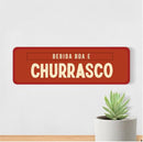 Placa Decorativa para Parede – Churrasco e Bebida Boa