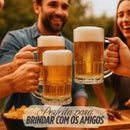 Caneca de Chopp de Vidro 320ml - Resistente, Design Clássico e Ideal para Cerveja, Chopp ou Drinks - Durável e Elegante