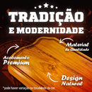 Tabua Churrasco Rustica Madeira Teca Maciça Acabamento Premium Grande - Perfeita para Cortes de Carne