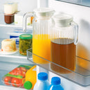 Jarra de Vidro 1 Litro com Tampa Design Listrado Elegante e Resistente para Sucos Água e Bebidas Geladas Premium