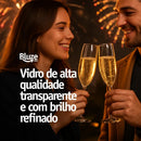 Jogo de 6 Taças de Champanhe Cristal Luxo 220ml