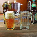Conjunto 2 Canecas de Chopp de Vidro 430ml Clássica com Alça Reforçada para Cerveja I Propria para Festas e Reveillon