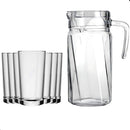 Kit de Jarra e Copos 7 Peças Jarra com 6 Copos de Vidro Transparente – Conjunto para Água, Suco e Drinks – Design Moderno, Durável e Fácil de Limpar (Sydney 350ML)