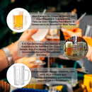Conjunto 2 Canecas de Chopp de Vidro 430ml Clássica com Alça Reforçada para Cerveja I Propria para Festas e Reveillon
