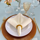 Guardanapos de Tecido Mesa Posta Decorativo Oxford 40x40 Premium - 8 Unidades MARFIM