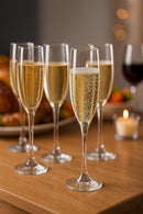 Taças de Champanhe em Vidro Luxo 190ml – Jogo com 6 Unidades | Design Elegante