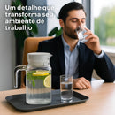 Jarra de Vidro 650ml com Tampa | Design Elegante, Resistente a Temperatura, Servir Água, Sucos, Chás Gelados – Praticidade & Charme na Sua Mesa