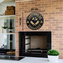 Placa Quadro Cantinho do Churrasco Redondo em Relevo Preto Área Gourmet Churrasqueira