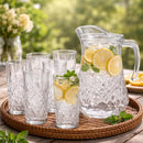 Conjunto Jarra com 6 Copos em Vidro Para Suco 1L / 250ml