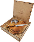 Kit Churrasco Edição Especial, com Ferramentas para Preparar e Servir Carnes com Estilo, Ideal para Churrascos, Festas e Presente, Tábua Artesanal, Faca Inox 7" e Garra de Urso – WOODBULL.