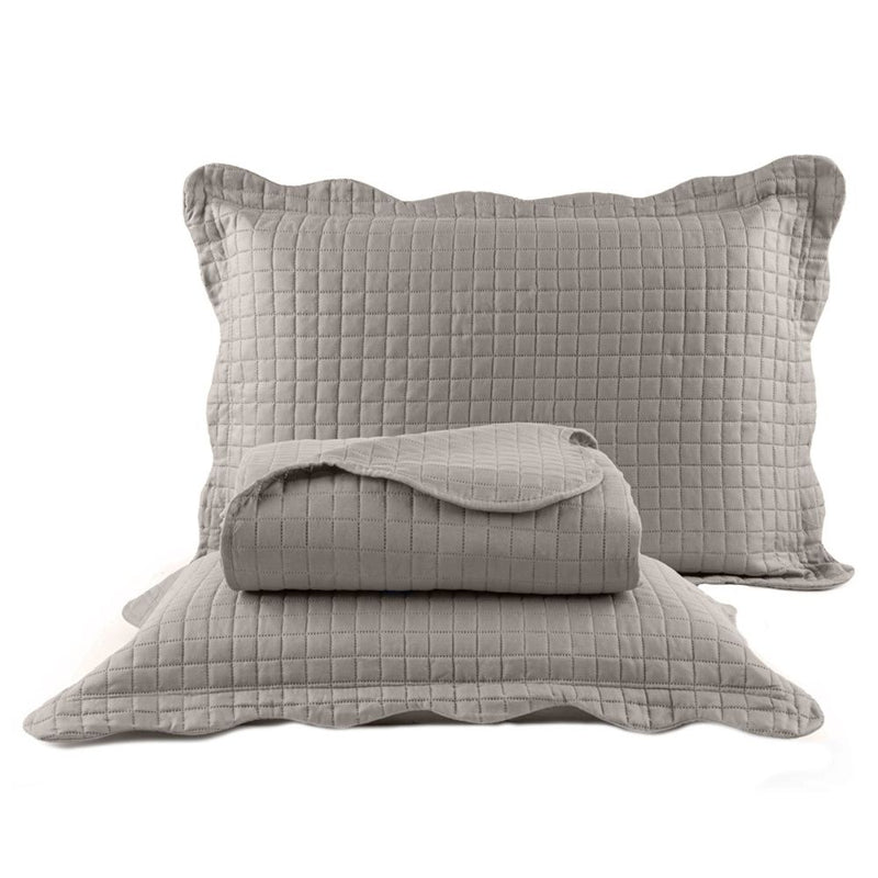 Cobre Leito Colcha Queen 3 Peças Boutis Pastilhas Dupla Face Micro Percal 150 Fios Fendi