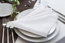 Utopia Home [24 Pack, White] Cloth Napkins 17x17 Inches, 100% Polyester Hemmed Edges, Washable and Reusable Ideal for Parties, Weddings and Dinners