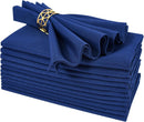 Cloth Napkins Set of 6 Washable Dinner Napkins Square 18X18 Inch Navy Blue Reusable Table Napkin with Hemmed Edges for Hotel Restaurant Wedding Party Banquet Event