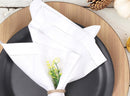 Homidate Cotton Cloth Dinner Napkins Set of 12 – 18x18 White with Hemstitched Mitered Corners – Machine Washable Fabric Napkins for Weddings, Dinner Parties & Table Decorations