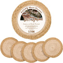 13 in Round Woven Placemats Plate Chargers Set of 10, Boho Farmhouse Rustic Woven Place Mats for Dining Table Decor, Rattan Wicker Table Mats Jute Braided Chargers for Dinner Plates