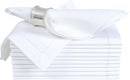 Homidate Cotton Cloth Dinner Napkins Set of 12 – 18x18 White with Hemstitched Mitered Corners – Machine Washable Fabric Napkins for Weddings, Dinner Parties & Table Decorations