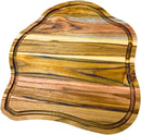 Tábua de Churrasco Rústica Grande em Madeira, Design Artesanal, com Canaleta, Ideal para Cortar e Servir Carnes