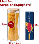 Frascos de armazenamento de vidro com tampa de bambu