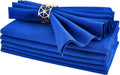 Cloth Napkins Set of 6 Washable Dinner Napkins Square 18X18 Inch Navy Blue Reusable Table Napkin with Hemmed Edges for Hotel Restaurant Wedding Party Banquet Event