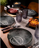 Prato Raso Tramontina Churrasco Carbon em Porcelana Decorada 25 cm