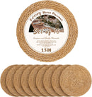 13 in Round Woven Placemats Plate Chargers Set of 10, Boho Farmhouse Rustic Woven Place Mats for Dining Table Decor, Rattan Wicker Table Mats Jute Braided Chargers for Dinner Plates