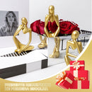 Esculturas de Arte Abstrata, Decoração Abstrata Moderna na Prateleira, Decoração de Casa Estátua de Pensador, Conjunto de 3 Esculturas de Pensador, Arte Abstrata Escultura Conjunto